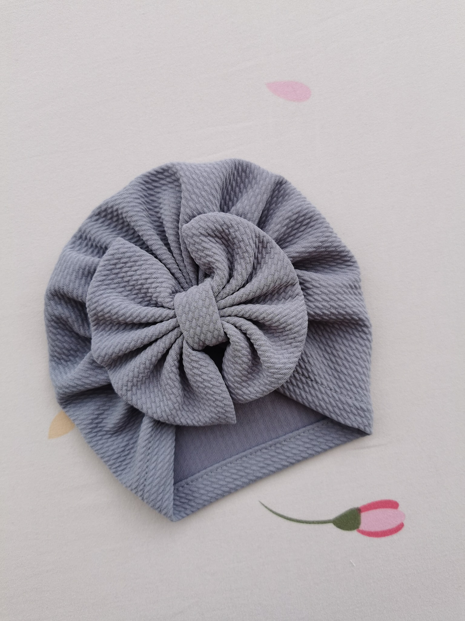 Turban cu fundita gri 3-12 luni