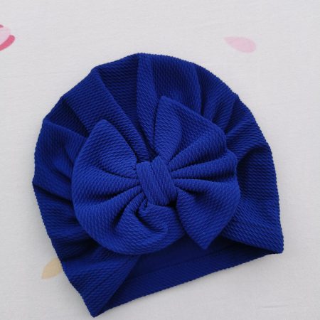 Turban cu fundita albastru regal 3-12 luni