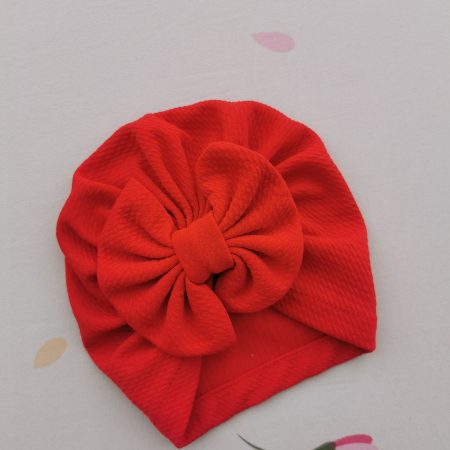 Turban cu fundita rosie 3-12 luni