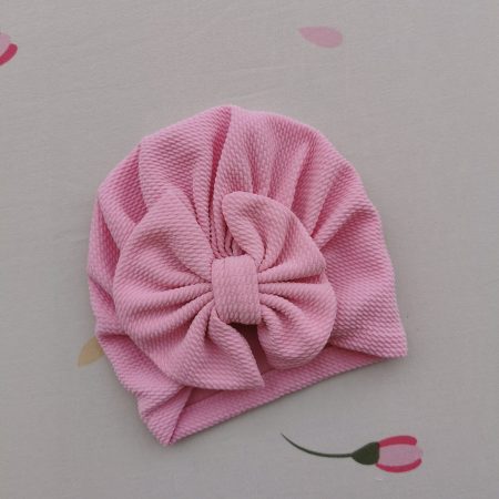 Turban cu fundita roz deschis 3-12 luni