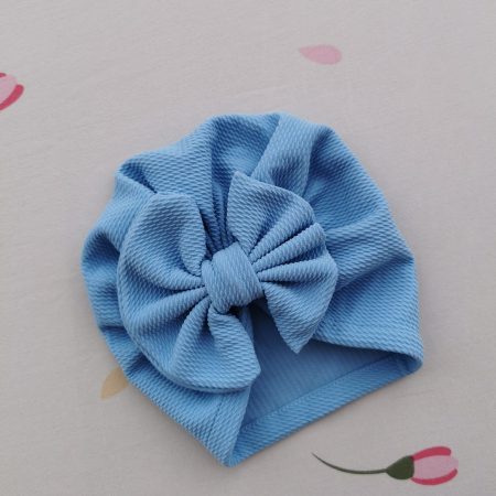 Turban cu fundita albastru deschis 3-12 luni