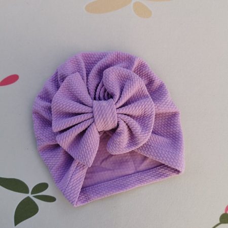 Turban cu fundita lila 3-12 luni