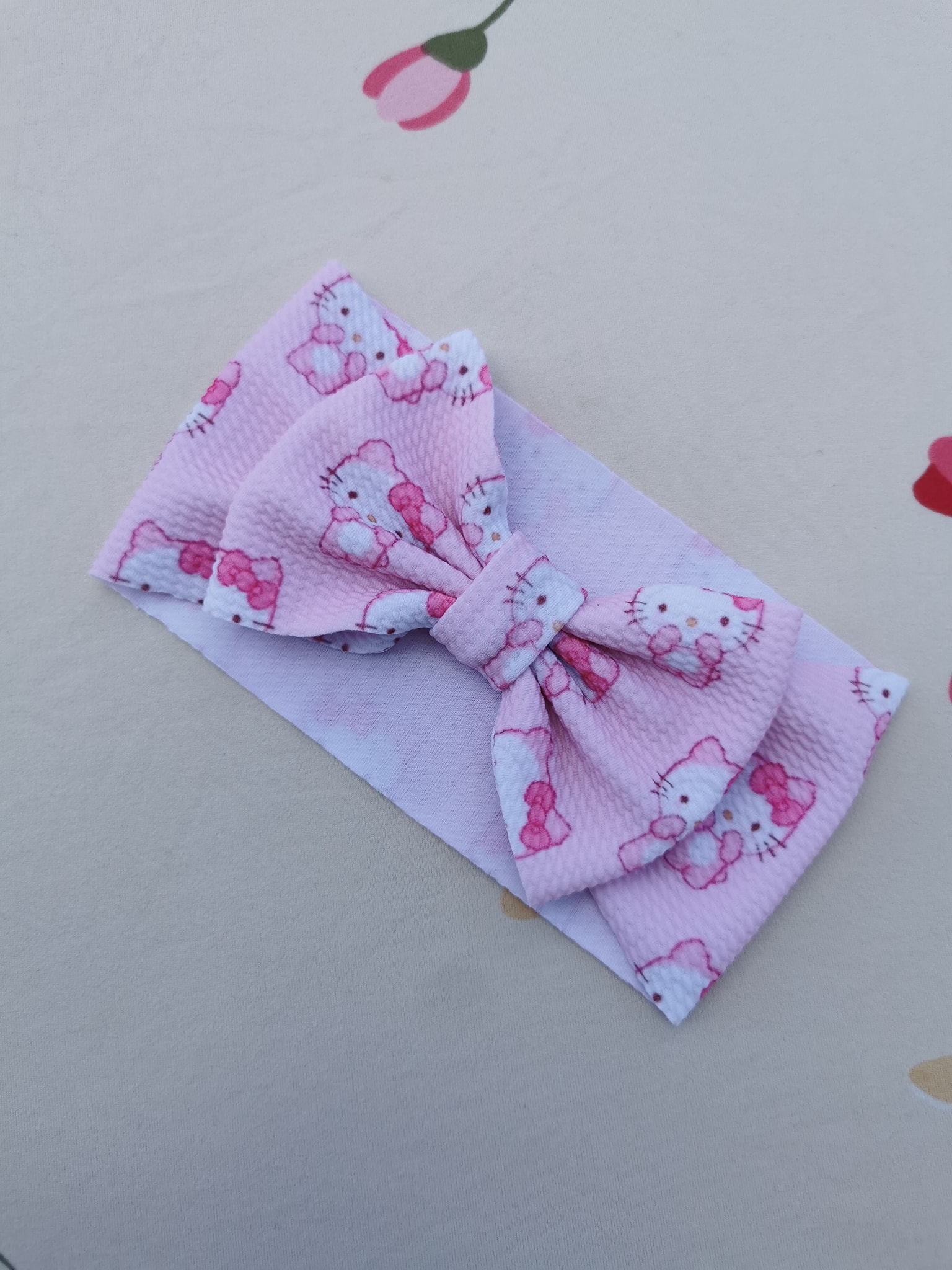 Bentița lată cu fundita hellokitty 3-12 luni
