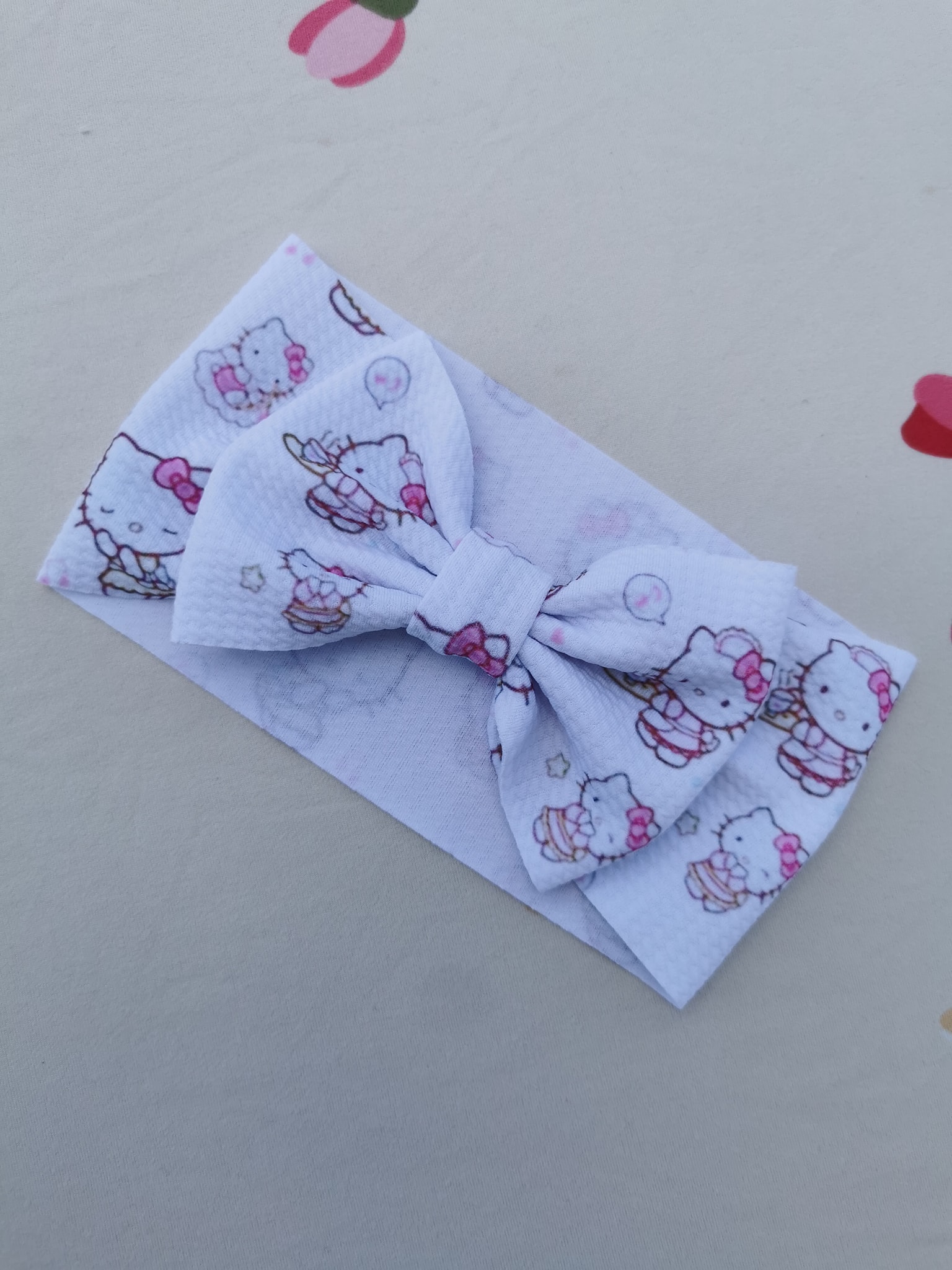 Bentița lată cu fundita hellokitty 3-12 luni