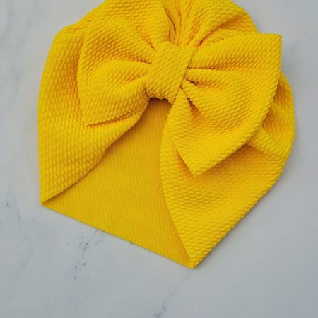 Turban cu fundita galbena