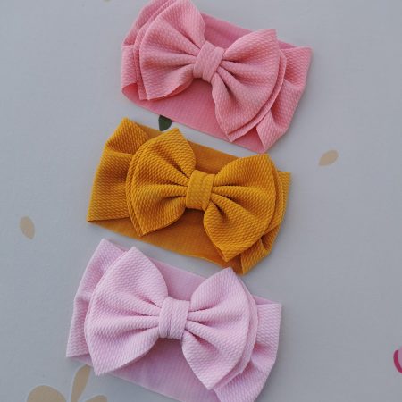 Set 3 Bentite cu fundita 3-12 luni