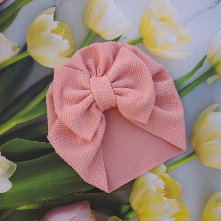 Turban cu fundita piersica