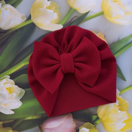 Turban cu fundita bordo