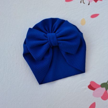 Turban cu fundita albastru regal