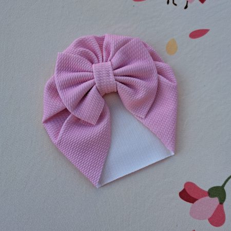 Turban cu fundita roz deschis