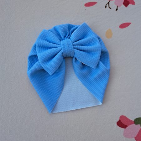 Turban cu fundita albastru deschis