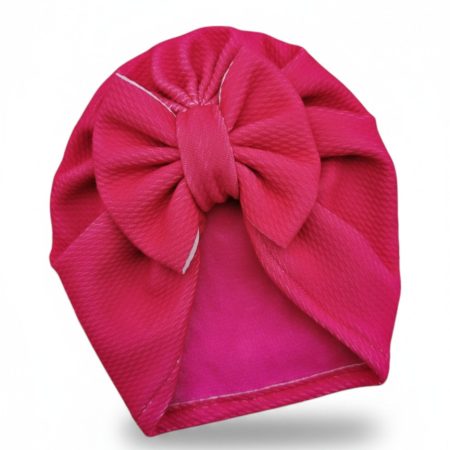 Caciulă groasă tip turban roz fuschia