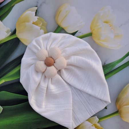 Turban cu floare 0-3 luni