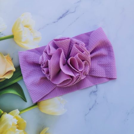 Bentita lată cu floare lila 3-12 luni