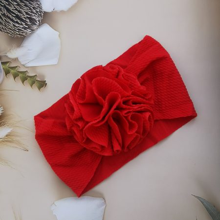 Bentita lată cu floare rosie 3-12 luni