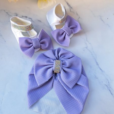 Set pantofi și turban 0-3 luni