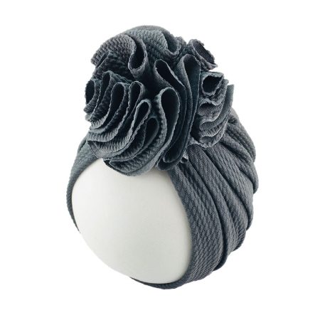 Turban cu floare gri 3-12 luni