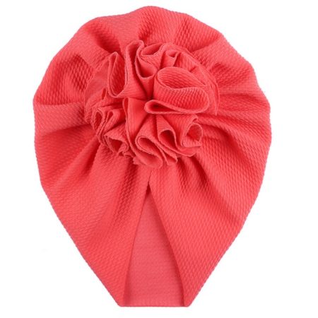 Turban cu floare coral 3-12 luni