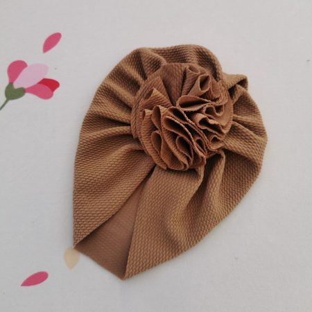 Turban cu floare maro 3-12 luni