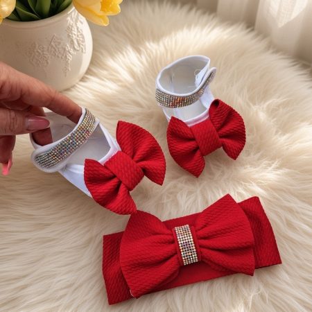 Set pantofi + bentita rosie