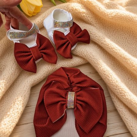 Set pantofi și turban 0-3 luni