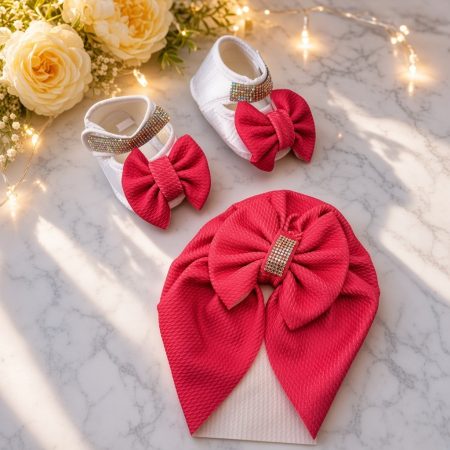 Set pantofi si turban 0-3 luni