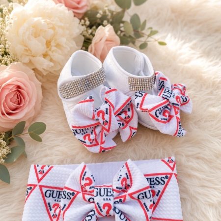 Set pantofi+bentiță fashionista 0-3 luni