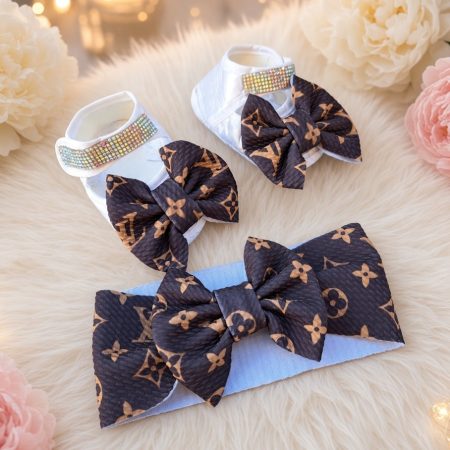 Set pantofi+bentita cu fundita fashionista