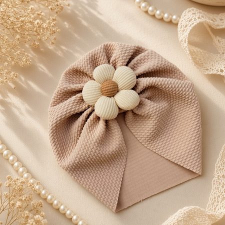 Turban cu floare 0-3 luni